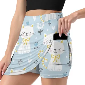 Donnapink Women Yoga Skirt, High Waist A-line Dress Trouser, Running Shorts(S-4XL)