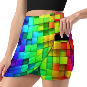 Donnapink Women Yoga Skirt, High Waist A-line Dress Trouser, Running Shorts(S-4XL)