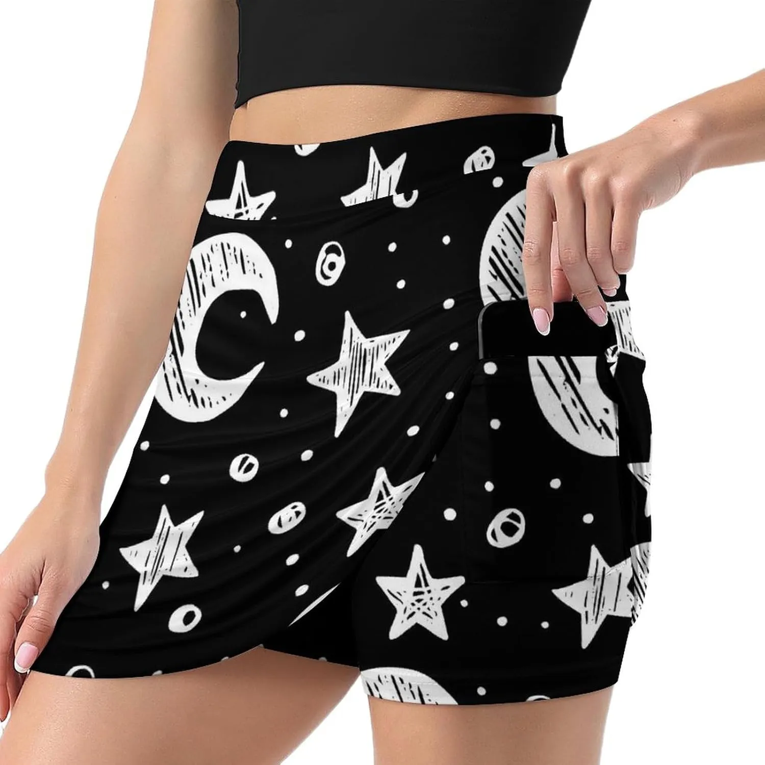 Donnapink Women Yoga Skirt, High Waist A-line Dress Trouser, Running Shorts(S-4XL)