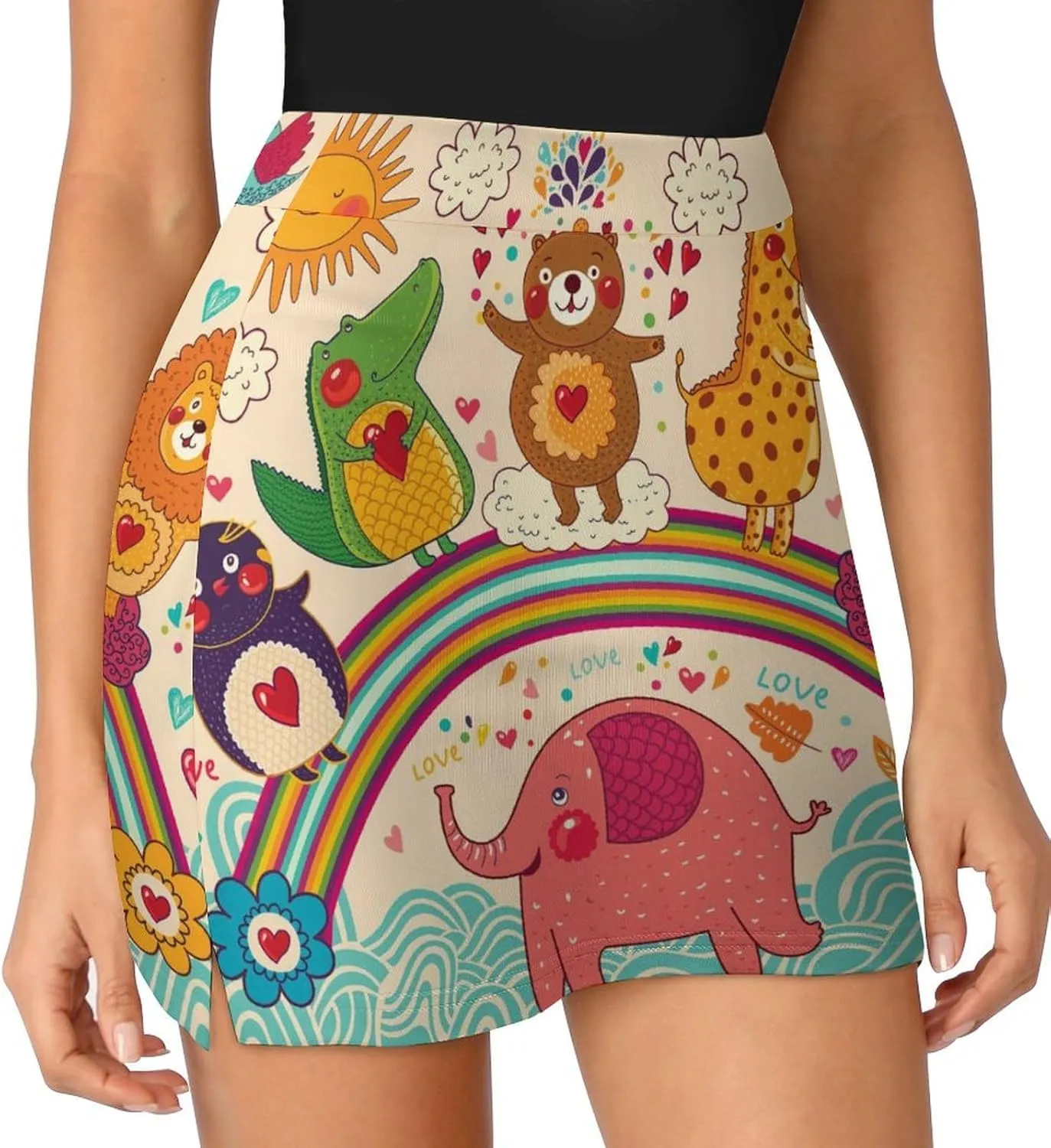 Donnapink Women Yoga Skirt, High Waist A-line Dress Trouser, Running Shorts(S-4XL)