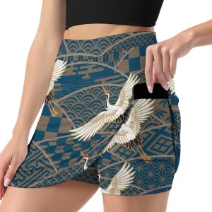 Donnapink Women Yoga Skirt, High Waist A-line Dress Trouser, Running Shorts(S-4XL)