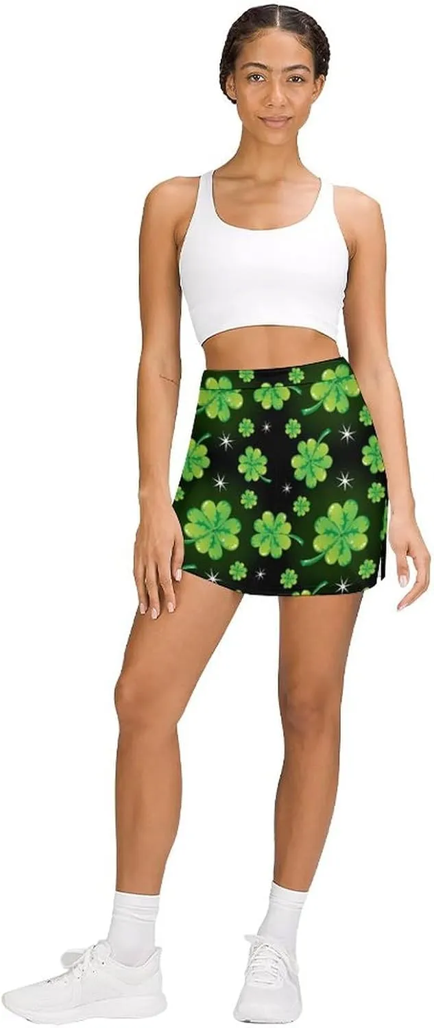 Donnapink Women Yoga Skirt, High Waist A-line Dress Trouser, Running Shorts(S-4XL)