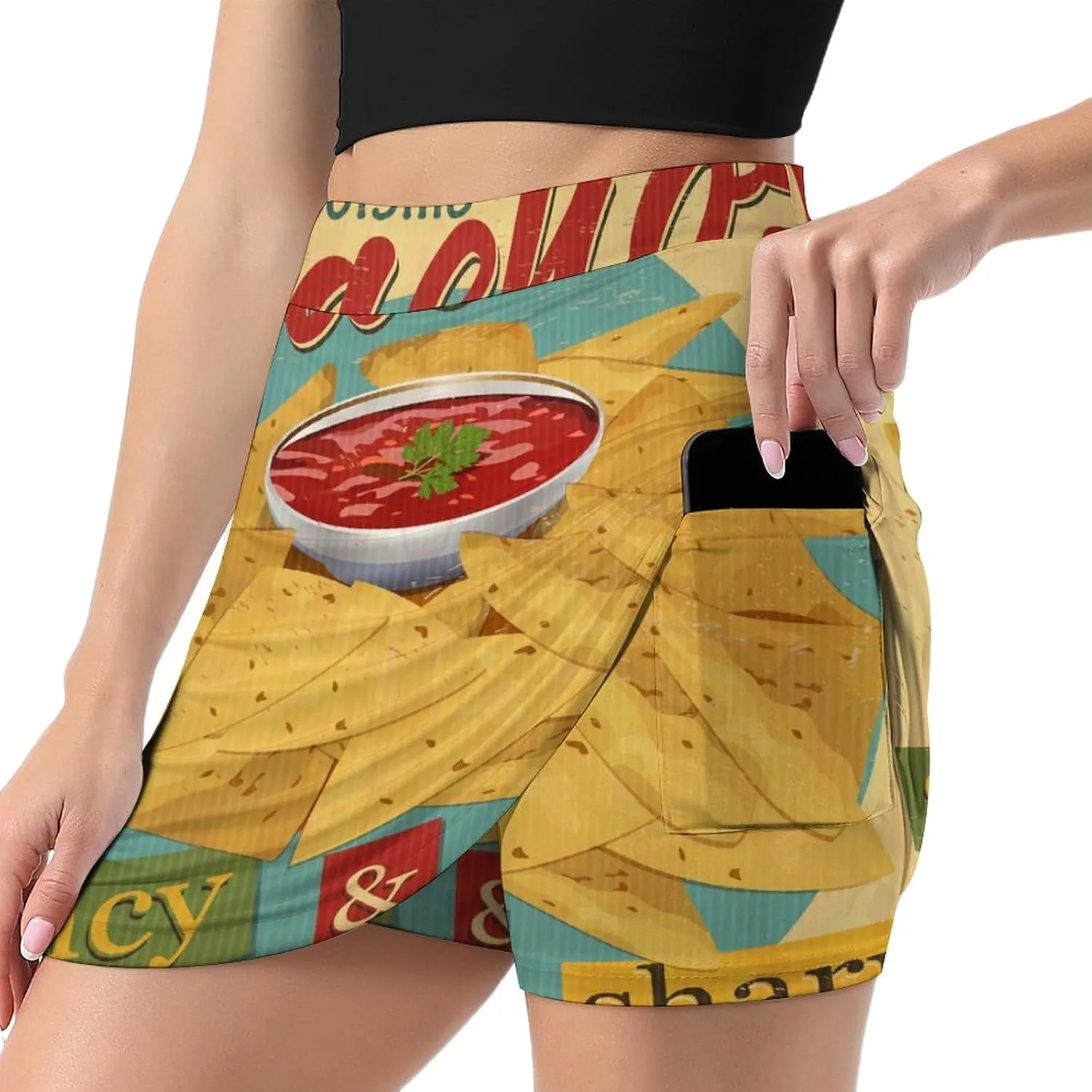Donnapink Women Yoga Skirt, High Waist A-line Dress Trouser, Running Shorts(S-4XL)