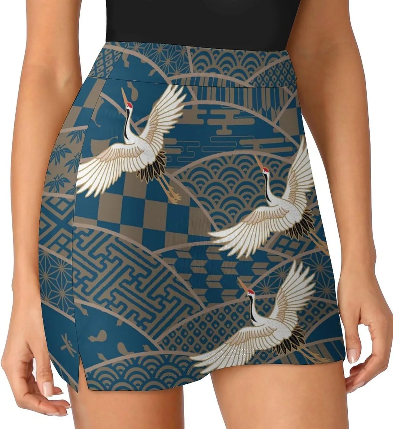 Donnapink Women Yoga Skirt, High Waist A-line Dress Trouser, Running Shorts(S-4XL)