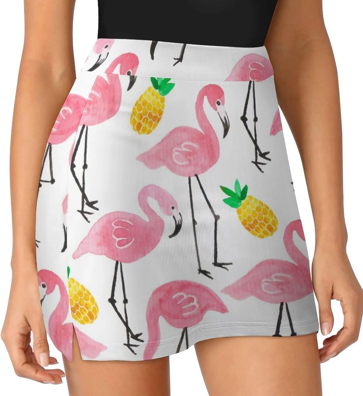 Donnapink Women Yoga Skirt, High Waist A-line Dress Trouser, Running Shorts(S-4XL)