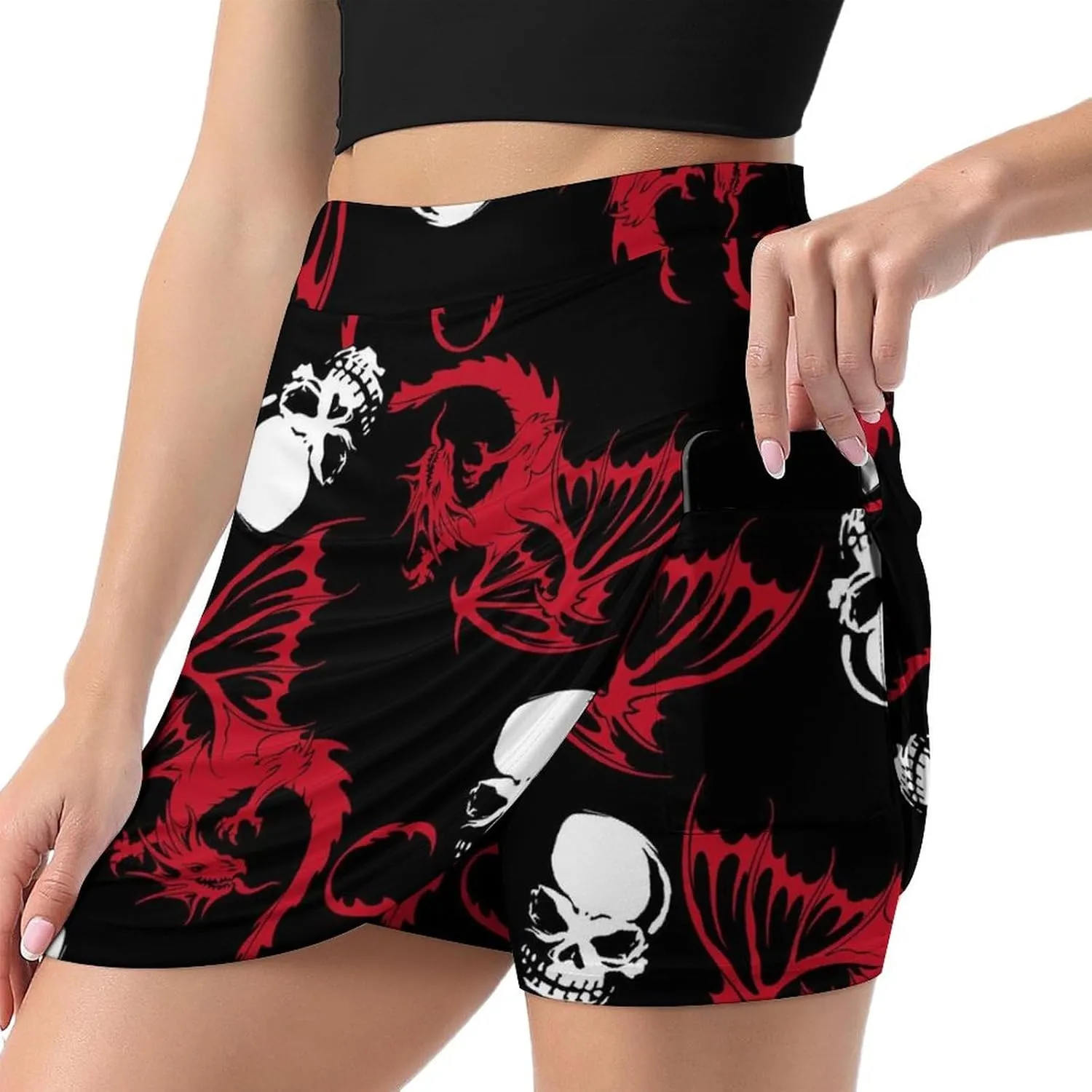 Donnapink Women Yoga Skirt, High Waist A-line Dress Trouser, Running Shorts(S-4XL)
