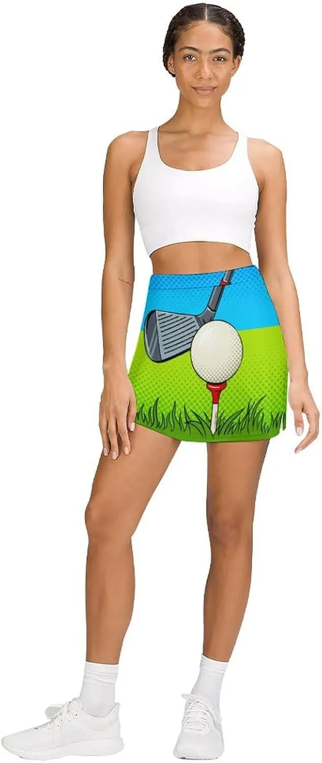 Donnapink Women Yoga Skirt, High Waist A-line Dress Trouser, Running Shorts(S-4XL)