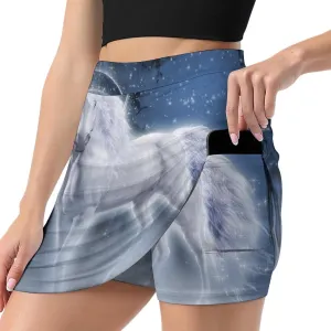 Donnapink Women Yoga Skirt, High Waist A-line Dress Trouser, Running Shorts(S-4XL)