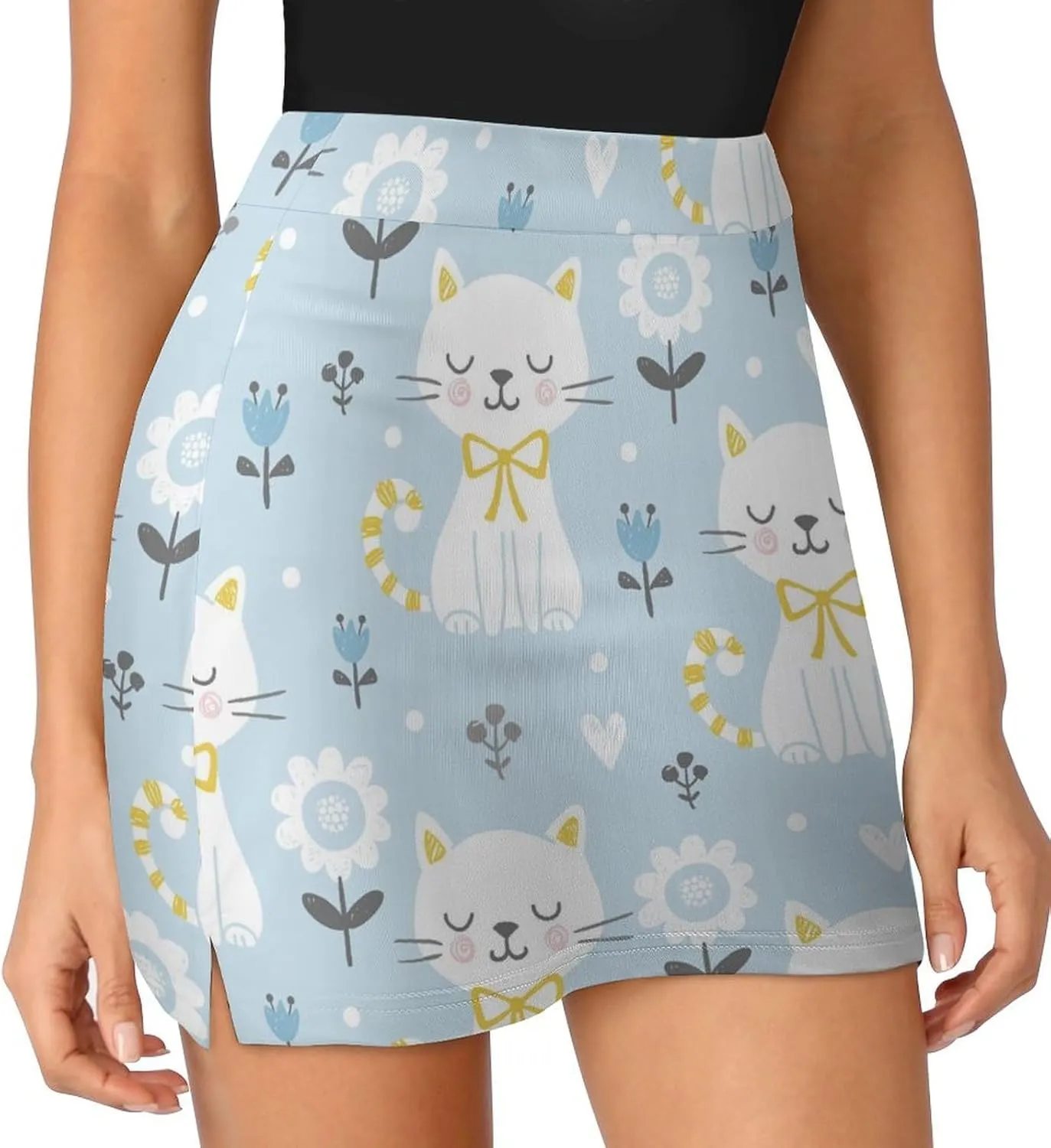 Donnapink Women Yoga Skirt, High Waist A-line Dress Trouser, Running Shorts(S-4XL)