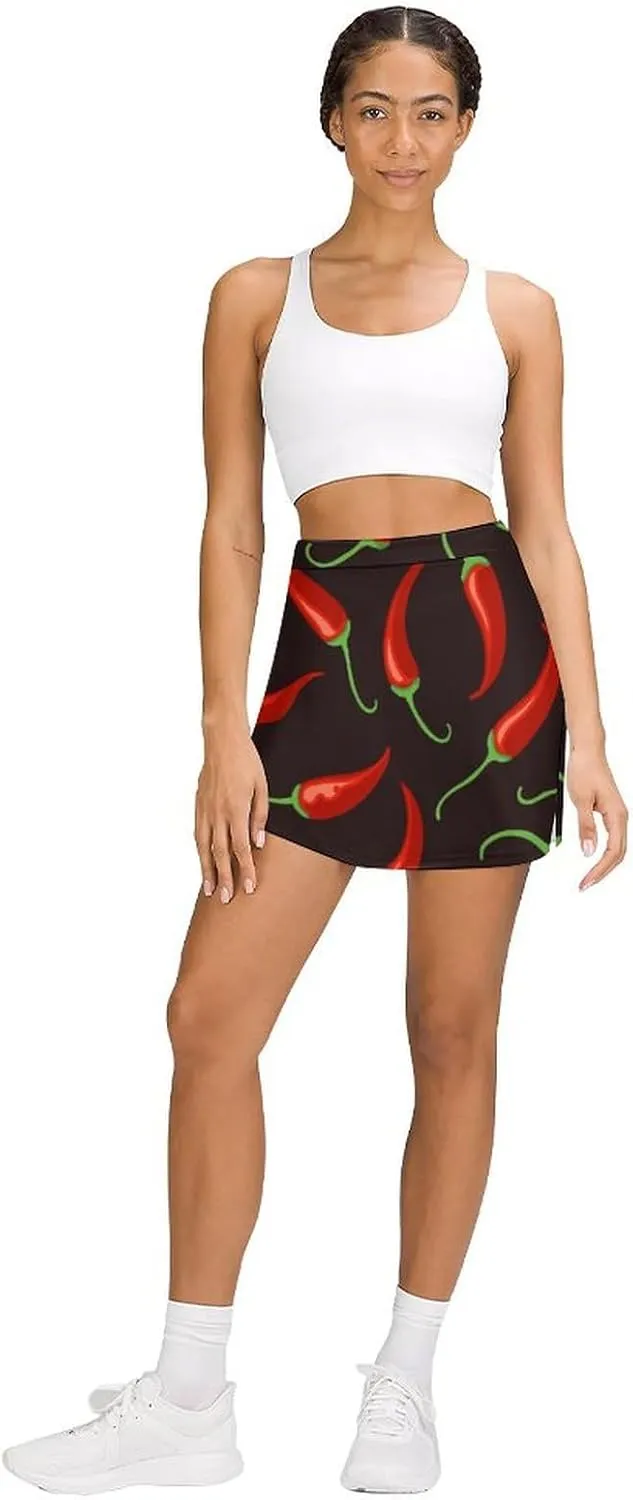 Donnapink Women Yoga Skirt, High Waist A-line Dress Trouser, Running Shorts(S-4XL)