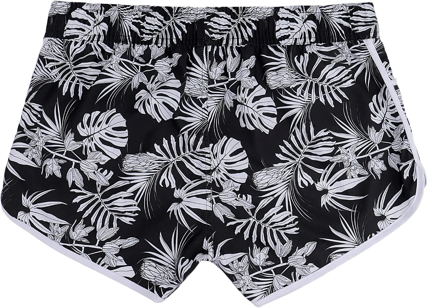 ESTAMICO Women Board Shorts with Liner Quick Dry UPF 50  Drawstring Floral Print Swim Trunk with Pockets
