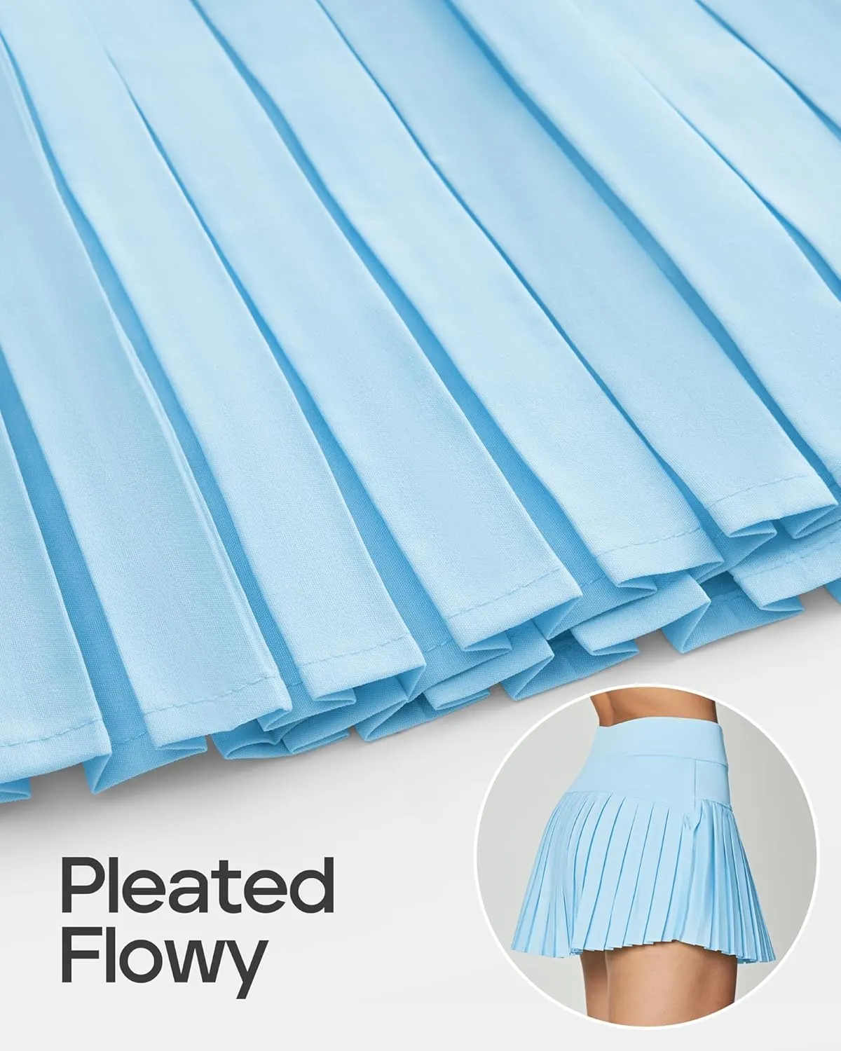 Ewedoos Pleated Tennis Skirts for Women Athletic Skirt with Shorts Underneath Skorts for Woman with Pockets for Golf