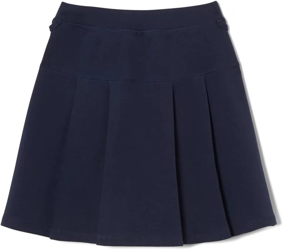 French Toast Girls' Adaptive Pleated Ponte Scooter Skirt with Pull-up Lift Loops