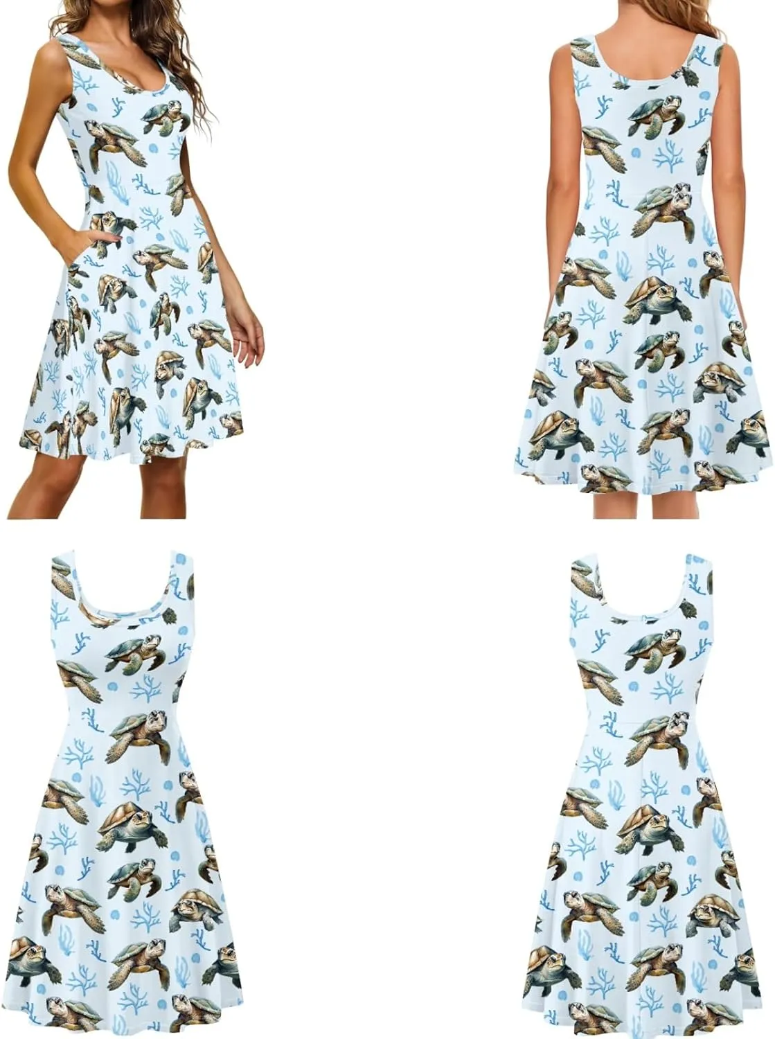 FUSURIRE Plus Size Tank Dresses Couple Matching Outfits Men's Casual Button-Down Shirts Sleeveless Beach Maxi Dress