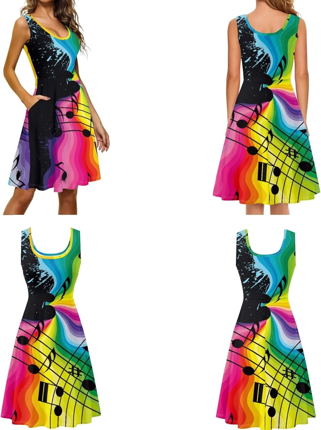 FUSURIRE Plus Size Tank Dresses Couple Matching Outfits Men's Casual Button-Down Shirts Sleeveless Beach Maxi Dress