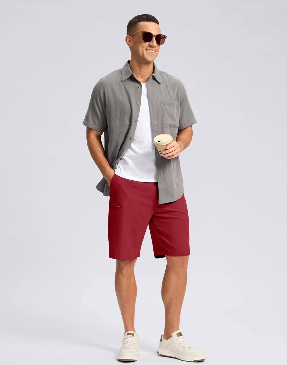 G Gradual Men's Casual Shorts 7"/ 9" Lightweight 4 Pockets Stretch Quick-Dry Summer Shorts for Golf Work Hiking Trips