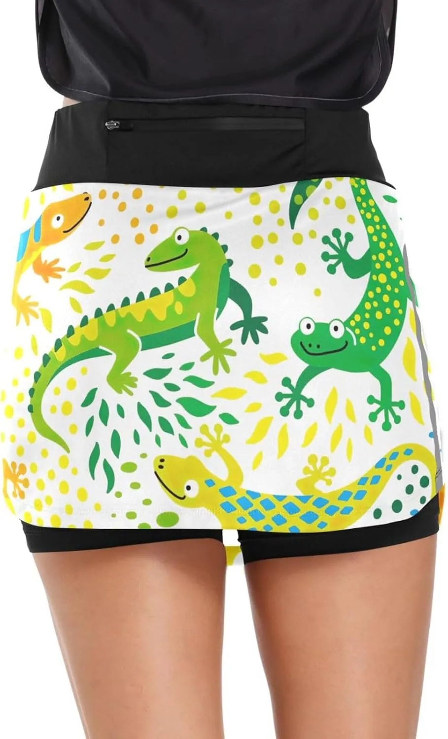 GAIGEO Cute Red Panda Womens Sport Skirt Skort, Women Skirt with Pockets, Lightweight Scort Skirt for Women Summer,S-XXL