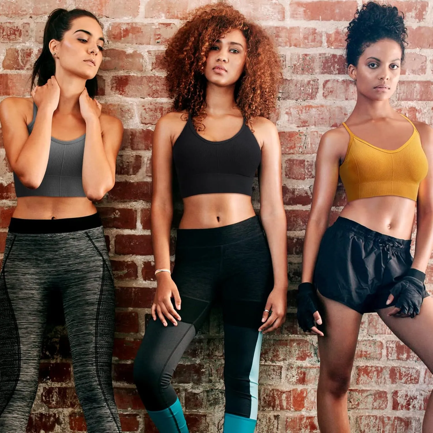 Giegxin 8 Pcs Sports Bras Low Back Sleep Bralettes Seamless Bra Tank Top Athletic Gym Camisole with Adjustable Straps