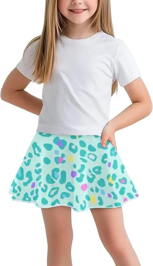 Girls Tennis Skirt with Built in Shorts Athletic Golf Skort with Pockets for Girls 5-14 Y
