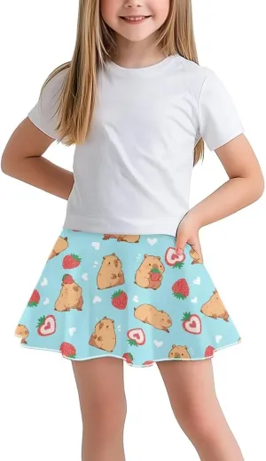 Girls Tennis Skirt with Pockets High Waisted Athletic Skorts Comfy Golf Skirts for Kids