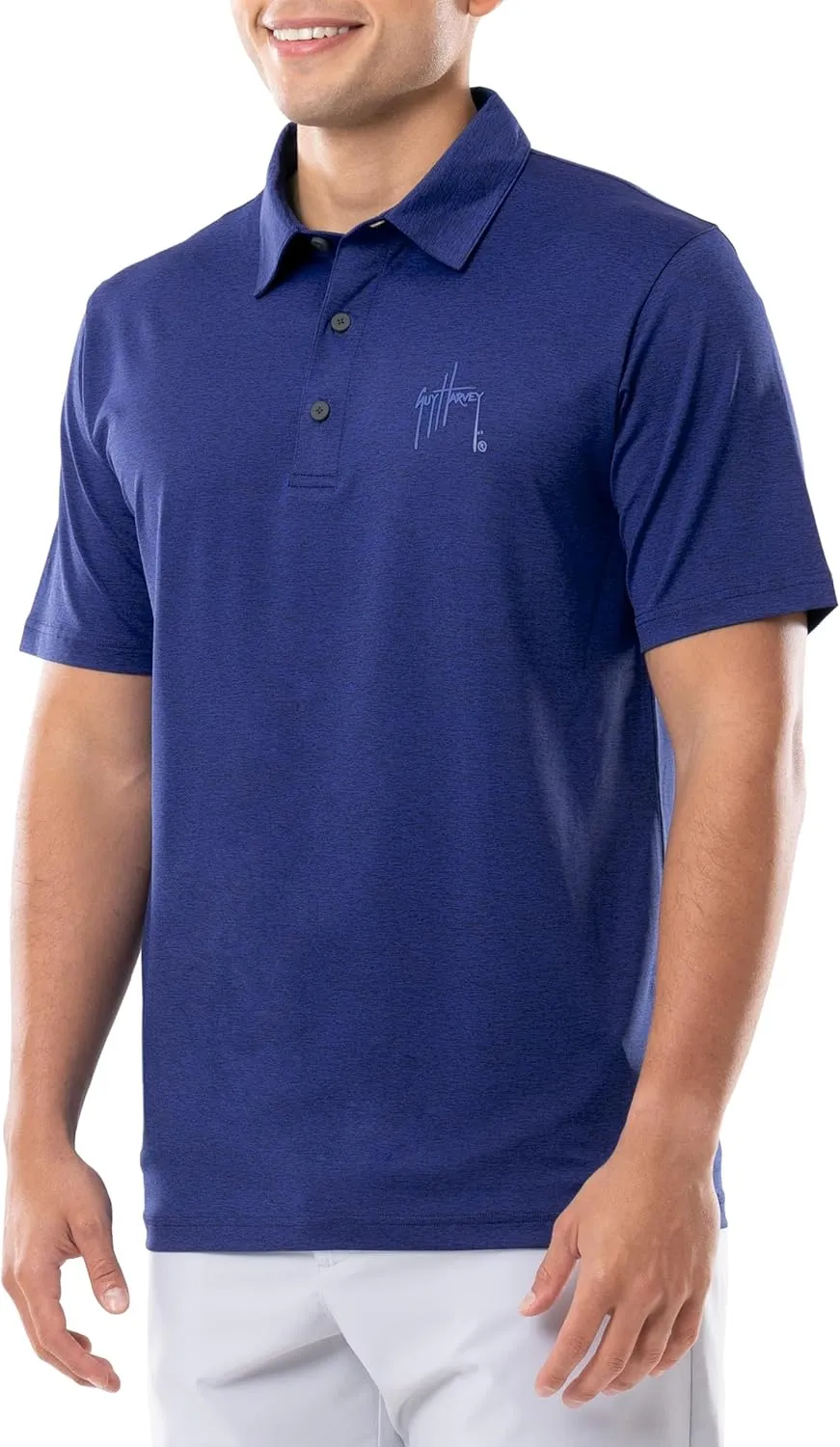 Guy Harvey Mens Performance Short Sleeve Polo Shirt