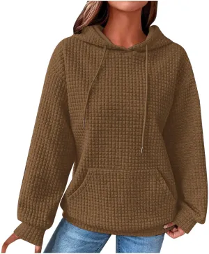 Hoodies for Women Trendy,Pullover Oversized Hooded Sweatshirts Y2k Long Sleeve Pullover Tops Fall Winter Clothes 2024