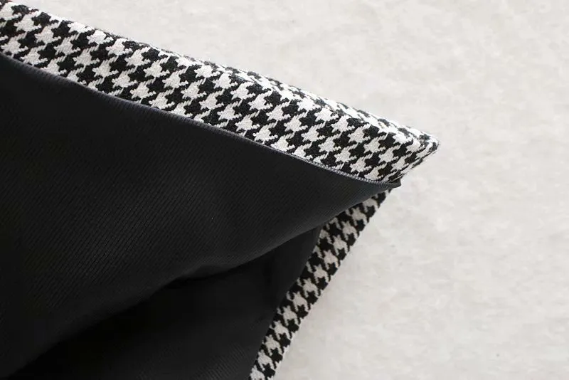 HOUNDSTOOTH BLAZER WITH BELT