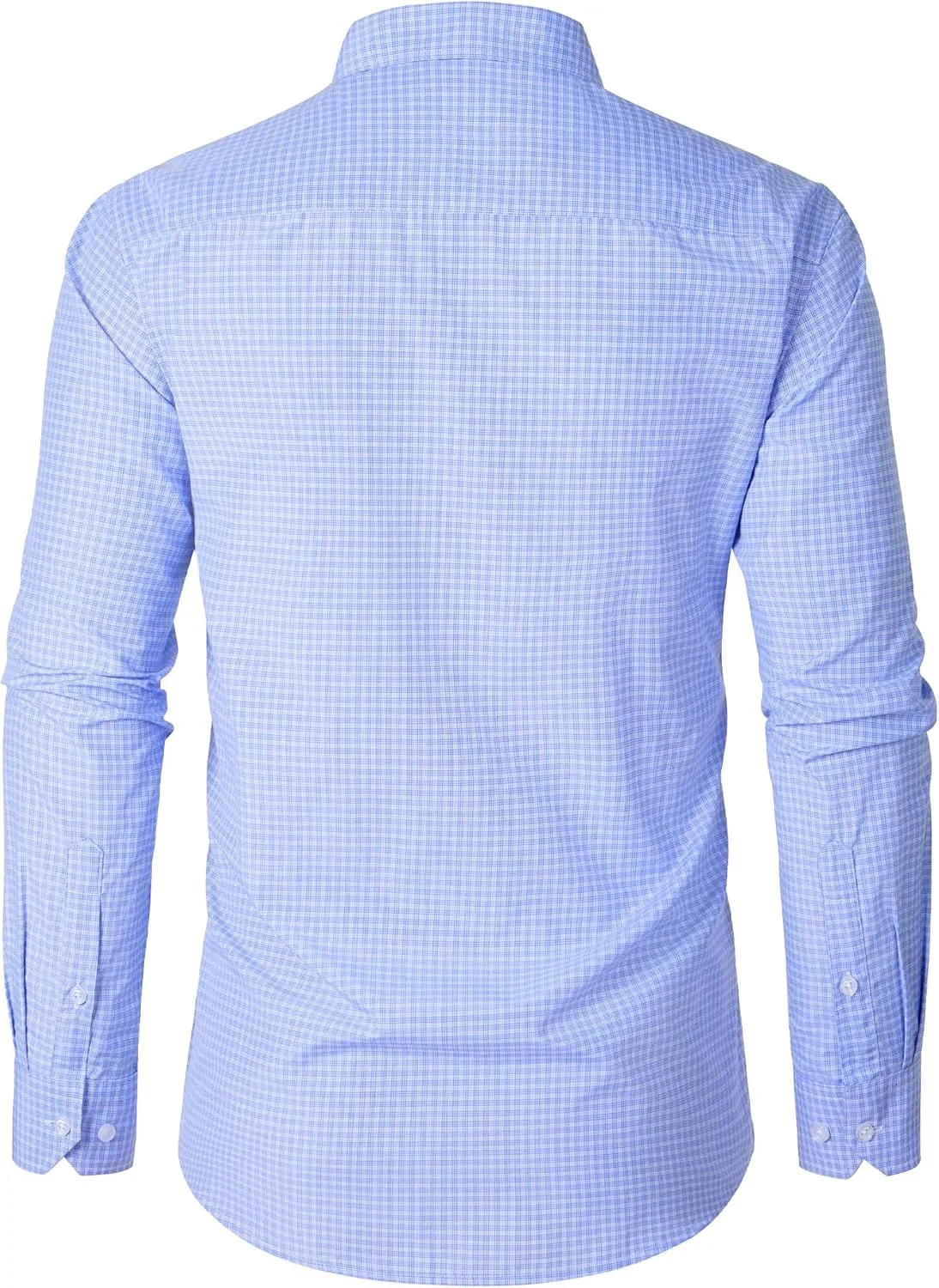 J.VER Men's Button Down Shirts Long Sleeve Dress Shirt Business Casual Cotton Collared Plaid Tops with Pocket