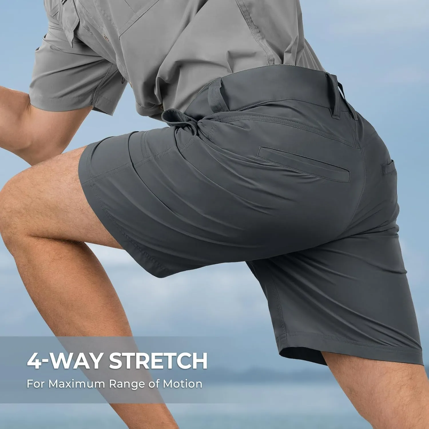 KastKing Cool Caster Men's Fishing Shorts, UPF 50  Hiking Shorts, 10.5 and 7.5 Available, Water Repellent, 4-Way Stretch