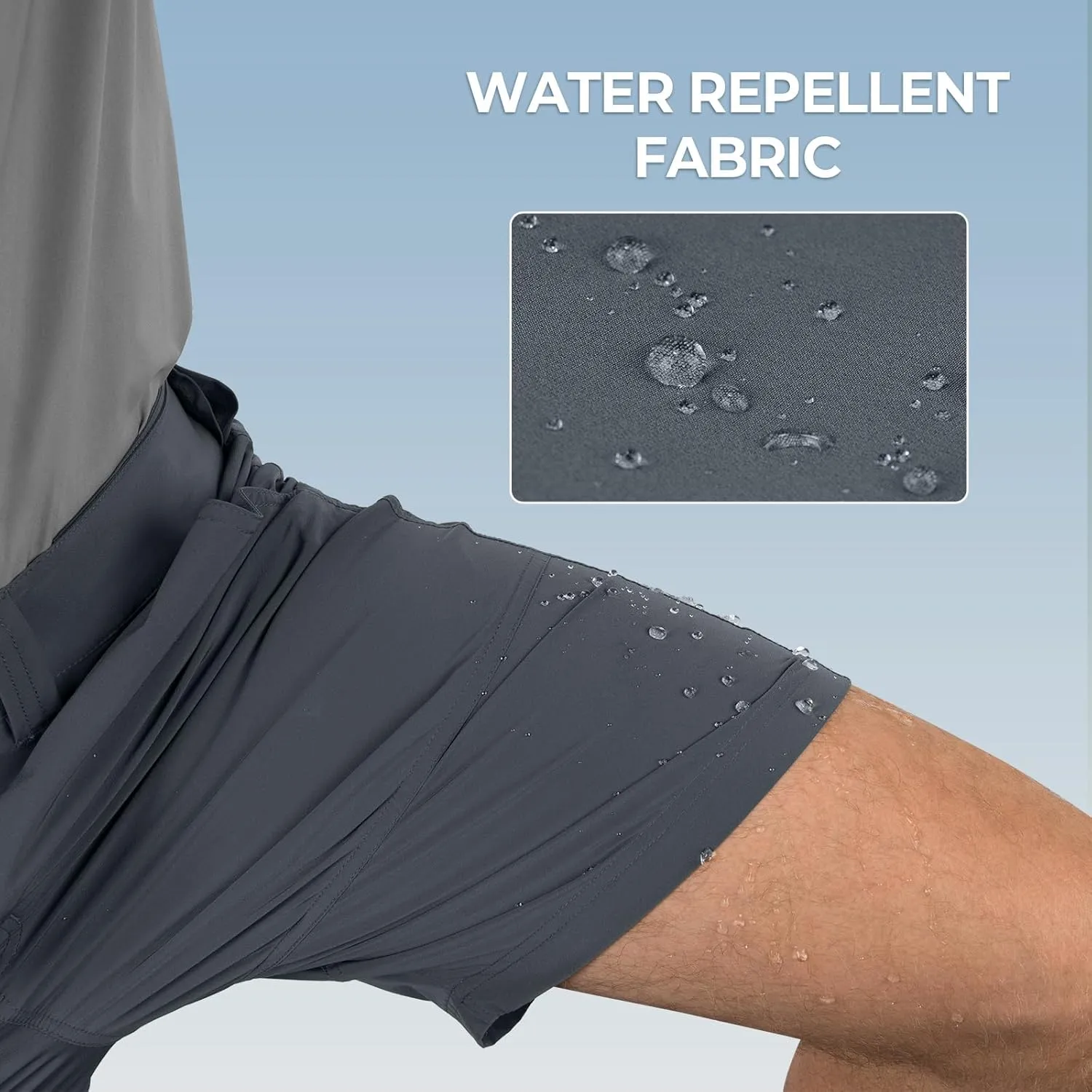 KastKing Cool Caster Men's Fishing Shorts, UPF 50  Hiking Shorts, 10.5 and 7.5 Available, Water Repellent, 4-Way Stretch