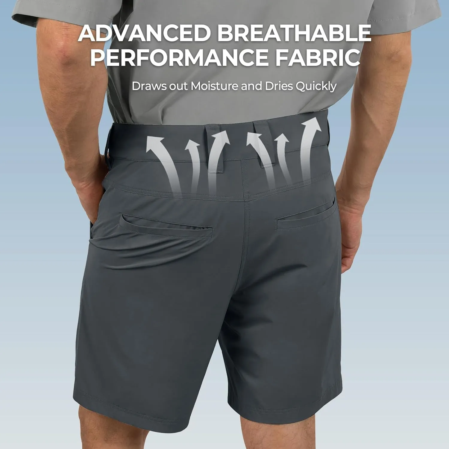 KastKing Cool Caster Men's Fishing Shorts, UPF 50  Hiking Shorts, 10.5 and 7.5 Available, Water Repellent, 4-Way Stretch