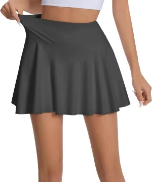 KOKITA Tennis Skirts for Women -with Internal Pocket Pleated High Waisted Athletic Golf Skorts Workout Dress Running Skort