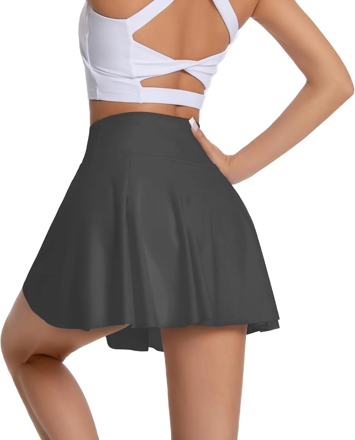 KOKITA Tennis Skirts for Women -with Internal Pocket Pleated High Waisted Athletic Golf Skorts Workout Dress Running Skort