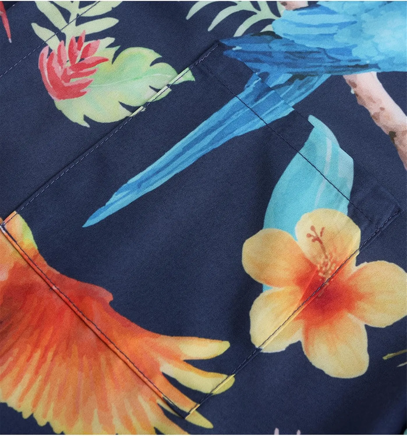 KYKU Men's Casual Button-Down Shirts Hawaiian Shirt Short Sleeve Beach Clothes with Pockets