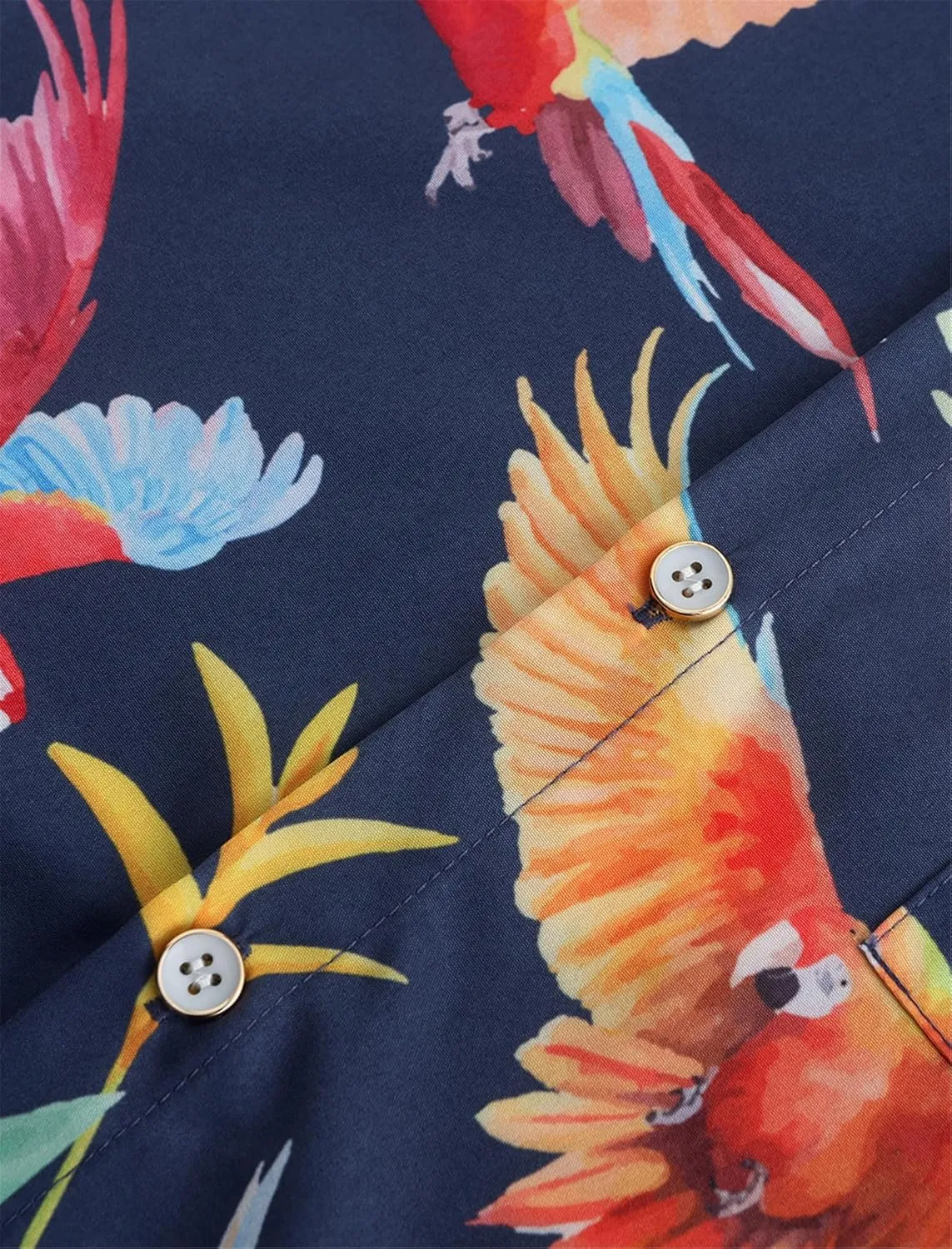 KYKU Men's Casual Button-Down Shirts Hawaiian Shirt Short Sleeve Beach Clothes with Pockets