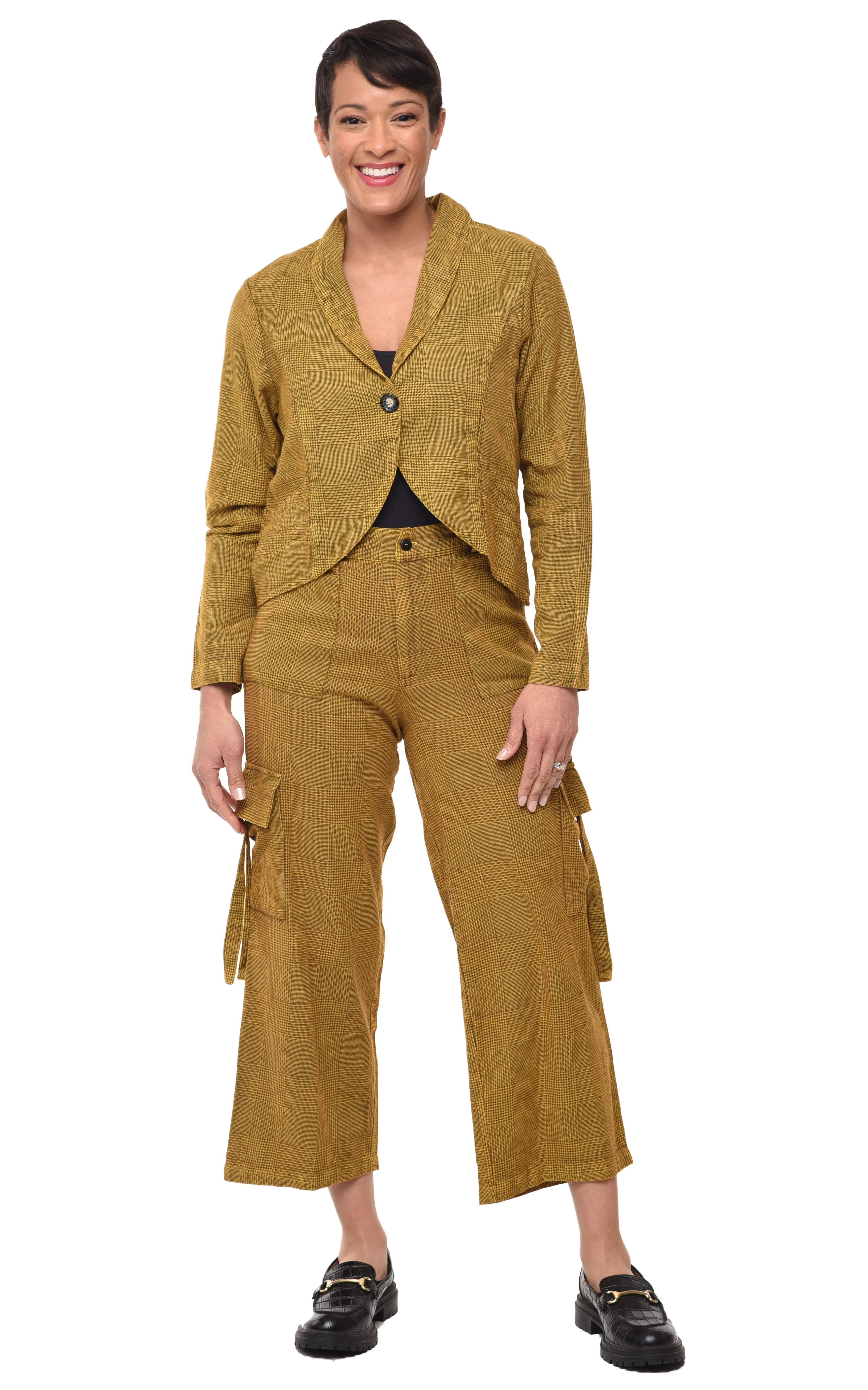 Landon Womens Jacket in Mustard Avalon Size Small