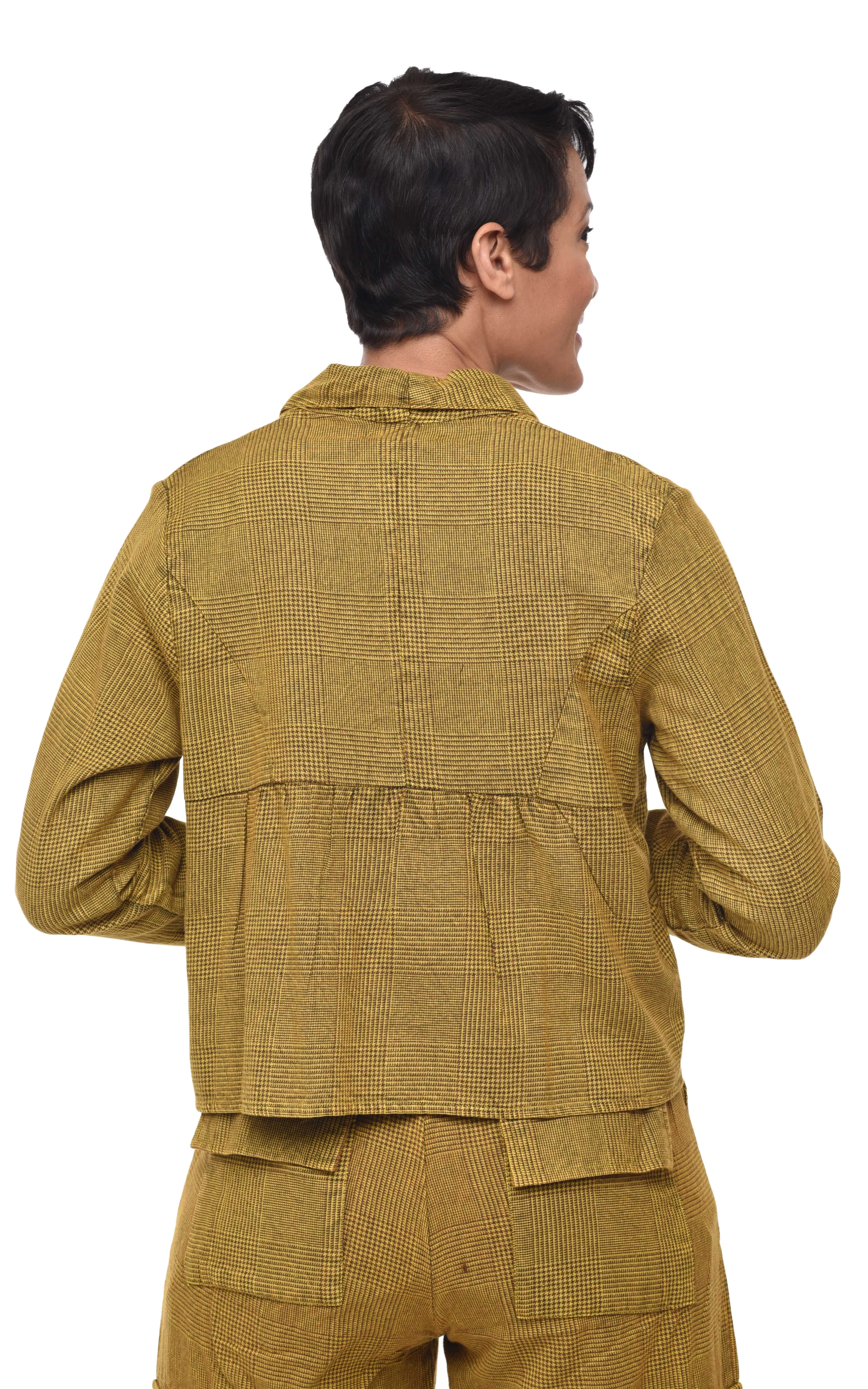 Landon Womens Jacket in Mustard Avalon Size Small