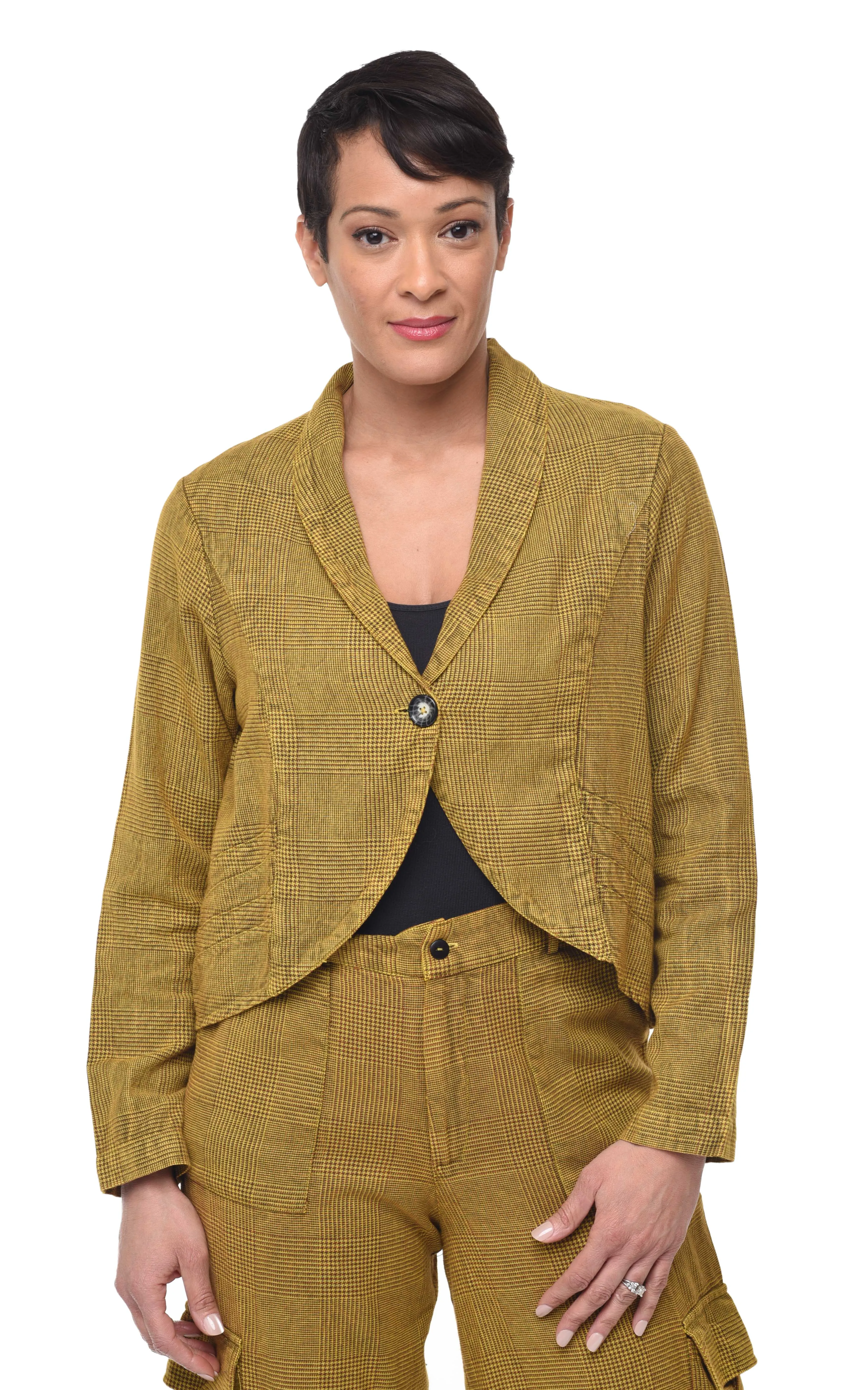 Landon Womens Jacket in Mustard Avalon Size Small