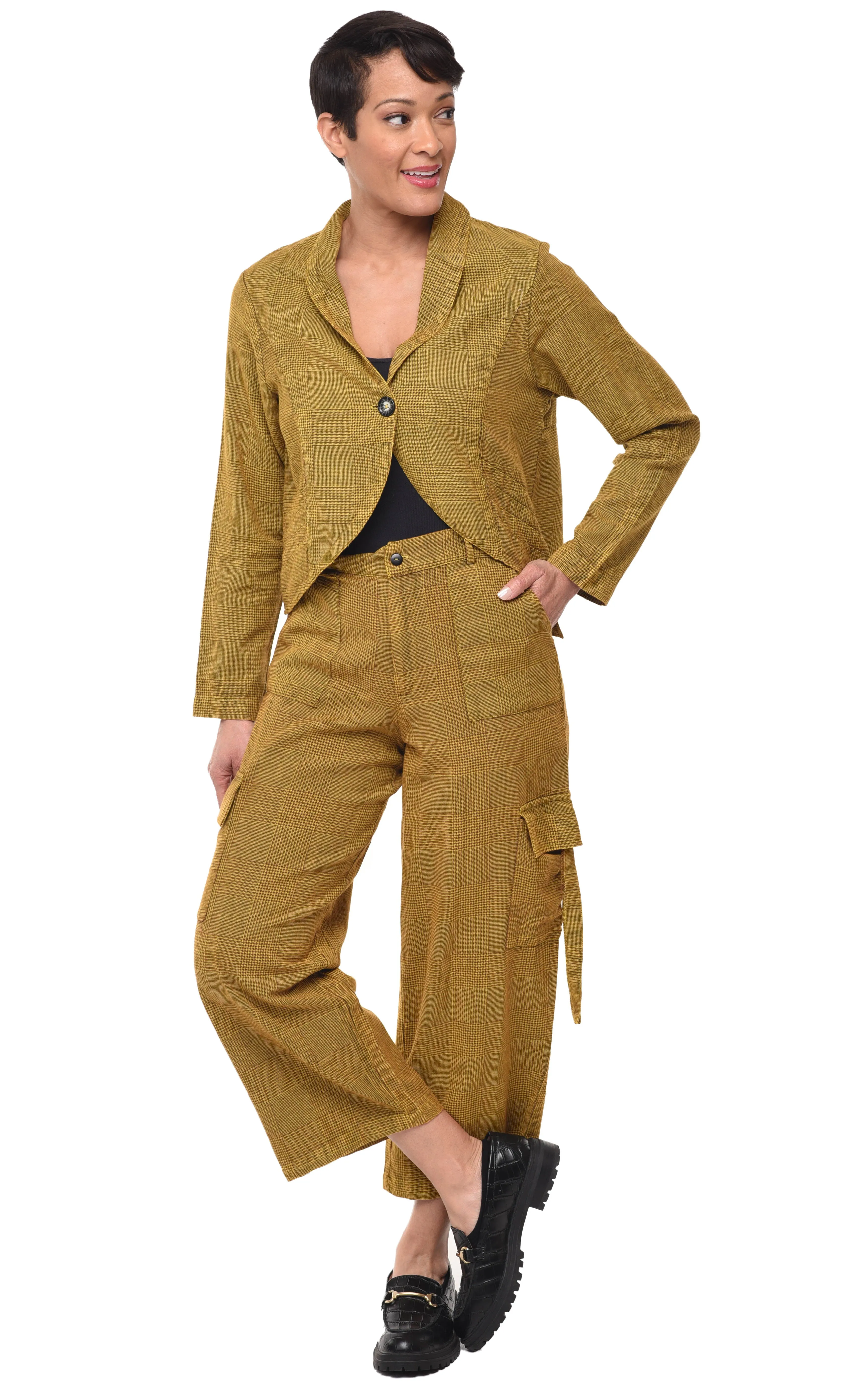 Landon Womens Jacket in Mustard Avalon Size Small