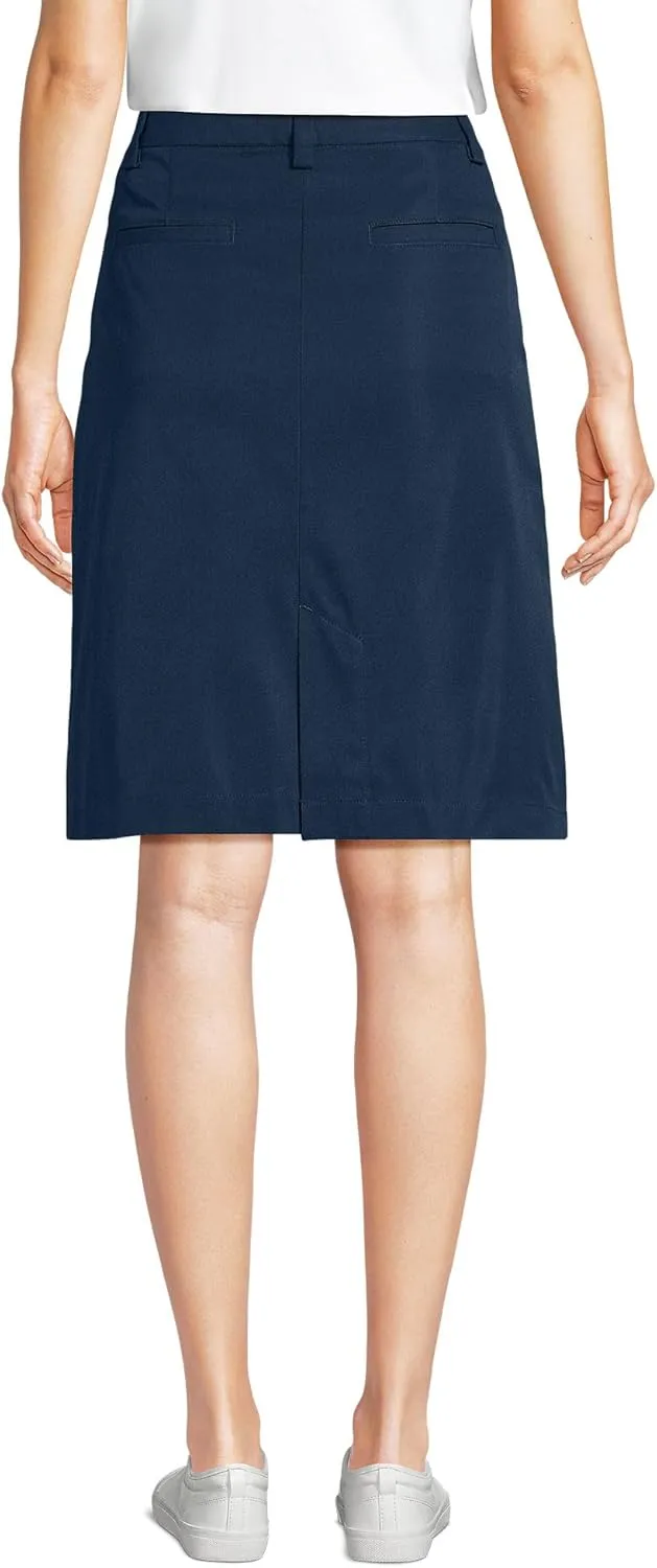 Lands' End School Uniform Women's Active Chino Skort Top of The Knee