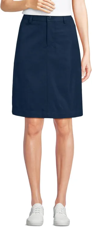Lands' End School Uniform Women's Active Chino Skort Top of The Knee