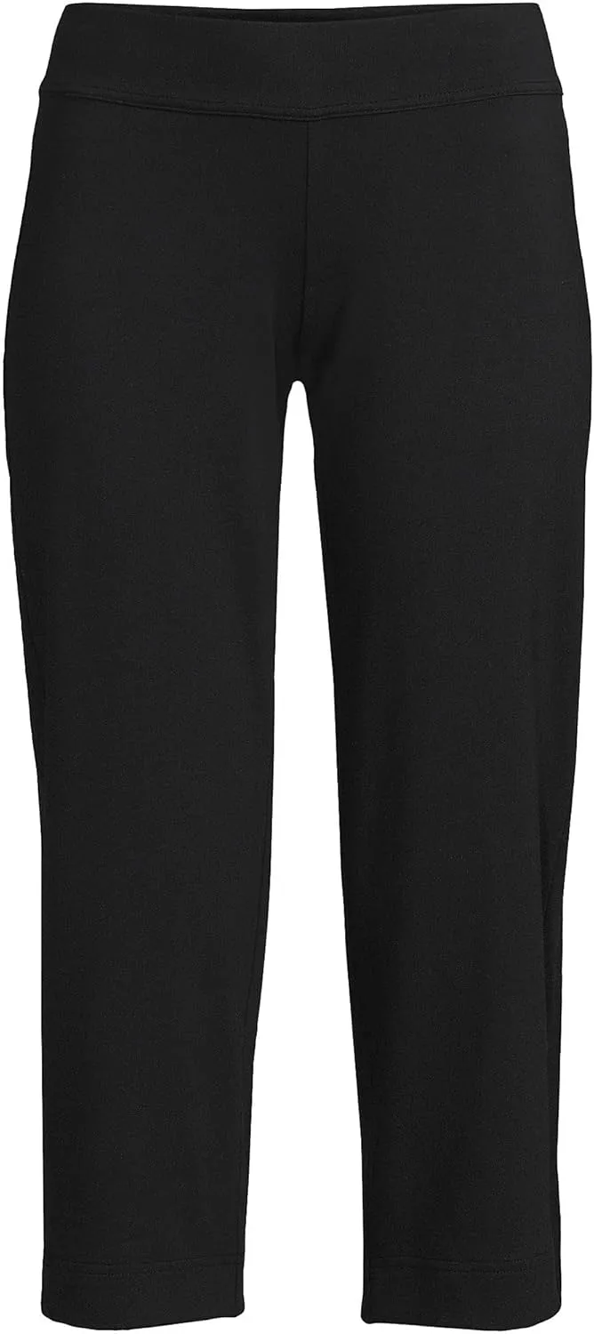 Lands' End Women's Starfish Mid Rise Pull-On Crop Pants