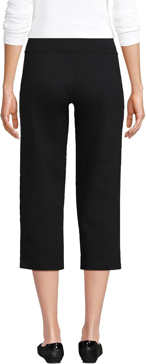 Lands' End Women's Starfish Mid Rise Pull-On Crop Pants