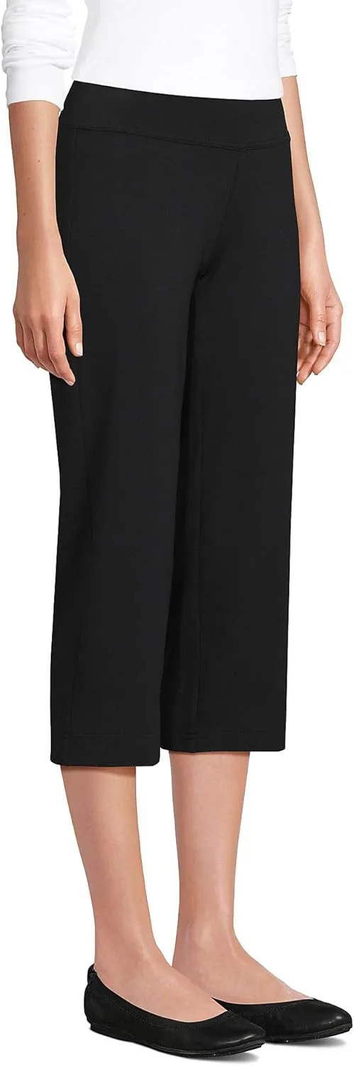 Lands' End Women's Starfish Mid Rise Pull-On Crop Pants