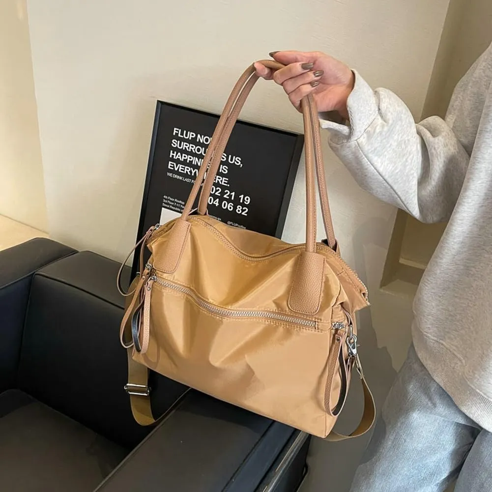 Large Bag for Women Oxford Cloth Tote Casual Hobo Bag Shoulder Bag Satchel Crossbody Bag for Travel Shopping Work
