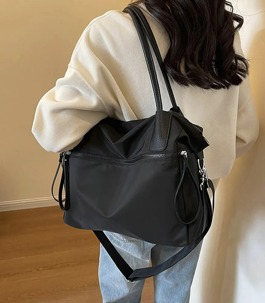 Large Bag for Women Oxford Cloth Tote Casual Hobo Bag Shoulder Bag Satchel Crossbody Bag for Travel Shopping Work