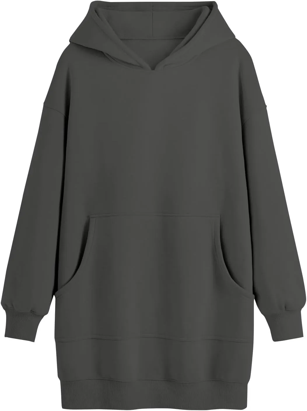 lcyhony Women's Fleece Oversized Sweatshirt Y2k Loose Comfy Hoodie Dress Winter Warm Long Sleeve Pullover Tops with Pockets