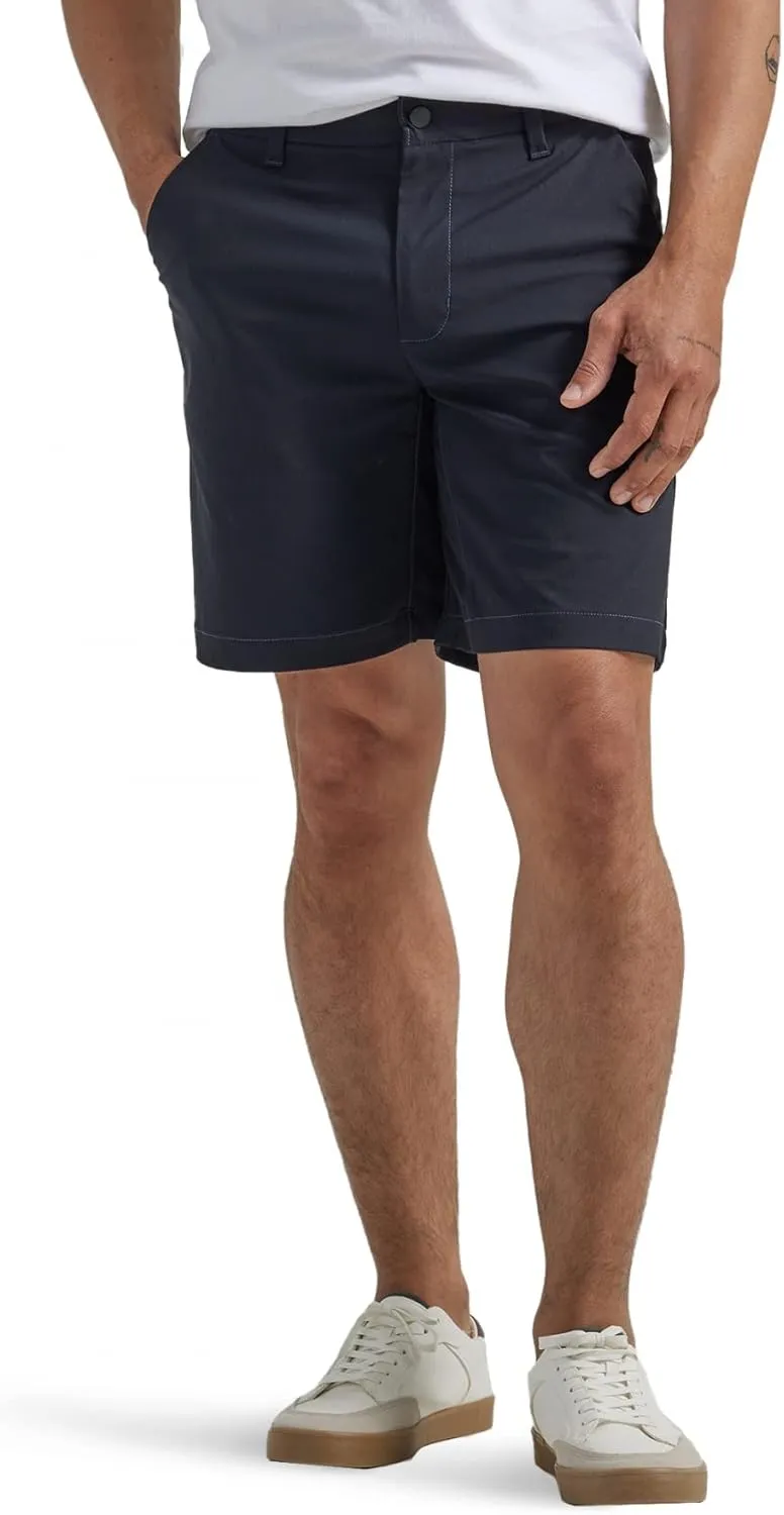 Lee Men's Extreme Motion Regular Fit Synthetic Flat Front Short