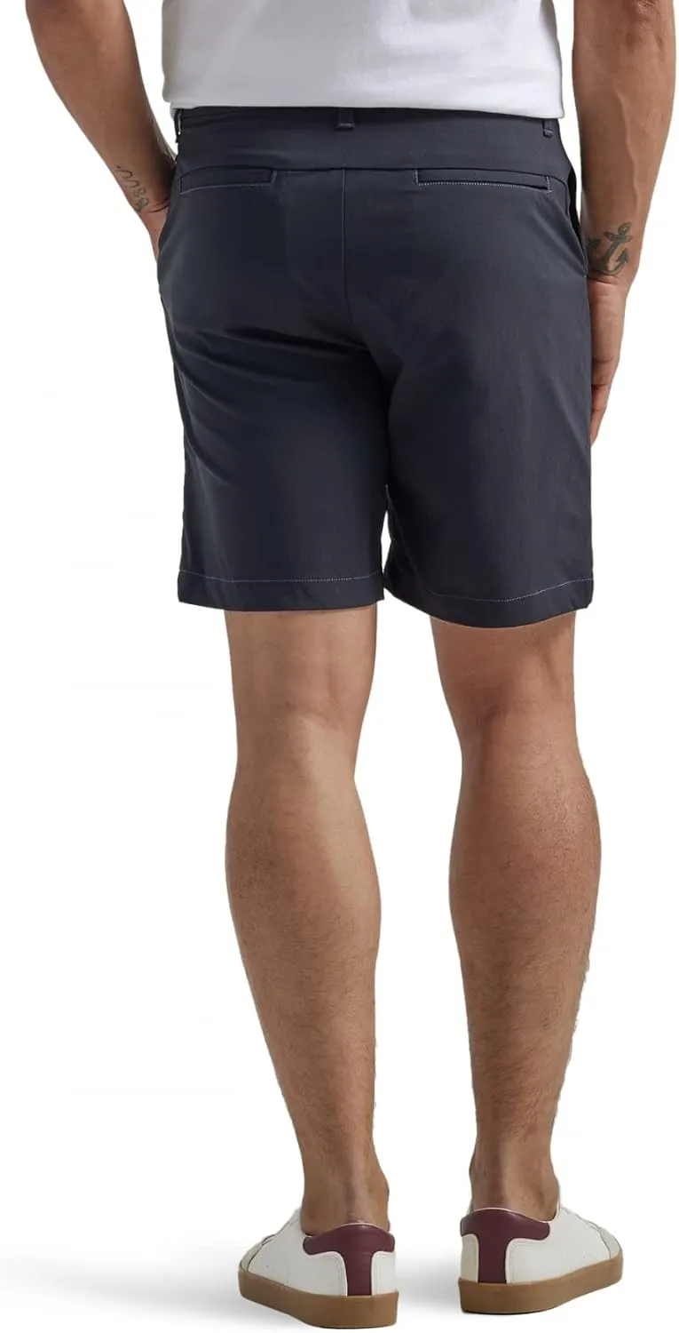 Lee Men's Extreme Motion Regular Fit Synthetic Flat Front Short