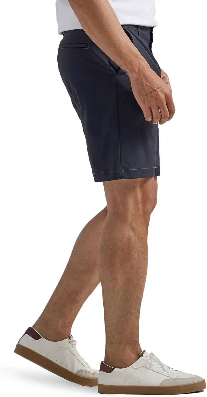 Lee Men's Extreme Motion Regular Fit Synthetic Flat Front Short